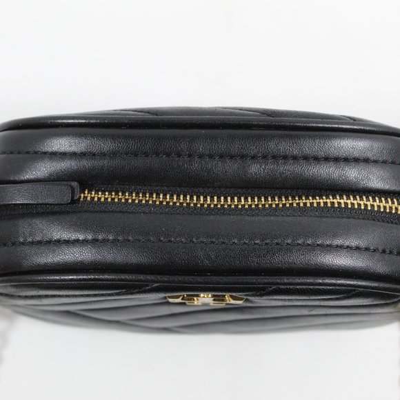 Tory Burch Women's Kira Chevron Small Camera Bag - Black - Picture 6 of 9